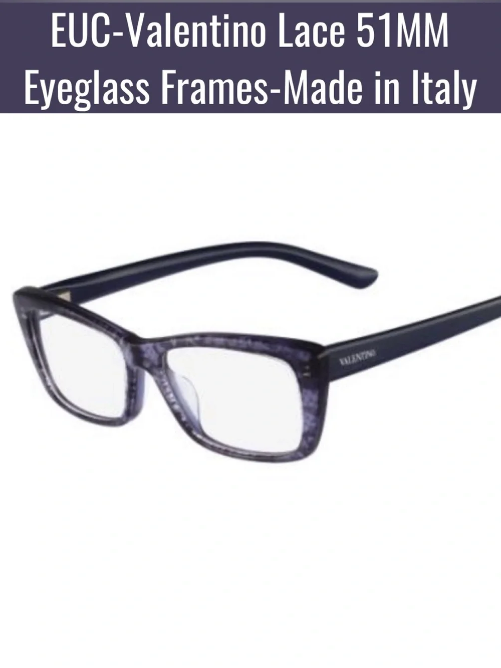 EUC-Valentino Lace 51MM Eyeglass Frames-Made in Italy
